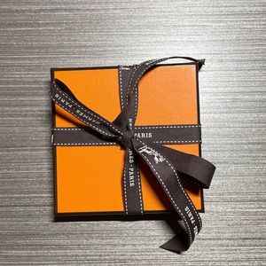 Hermes bag, empty box with ribbon, note holder bundle